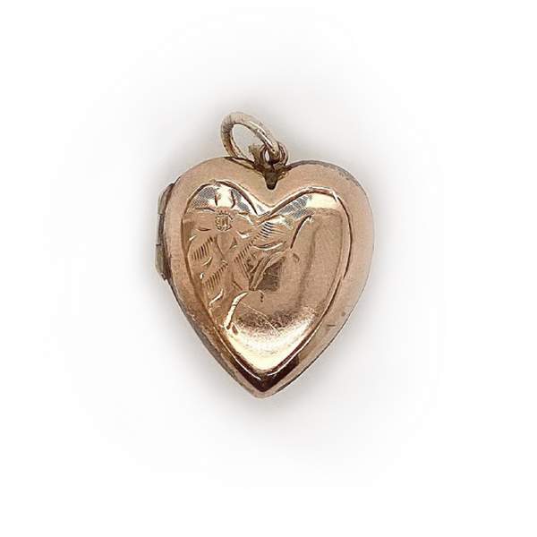 rose gold heart locket pendant antique