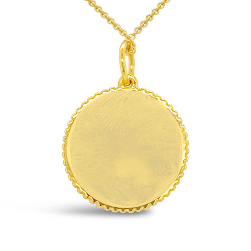 yellow gold medallion pendant melbourne