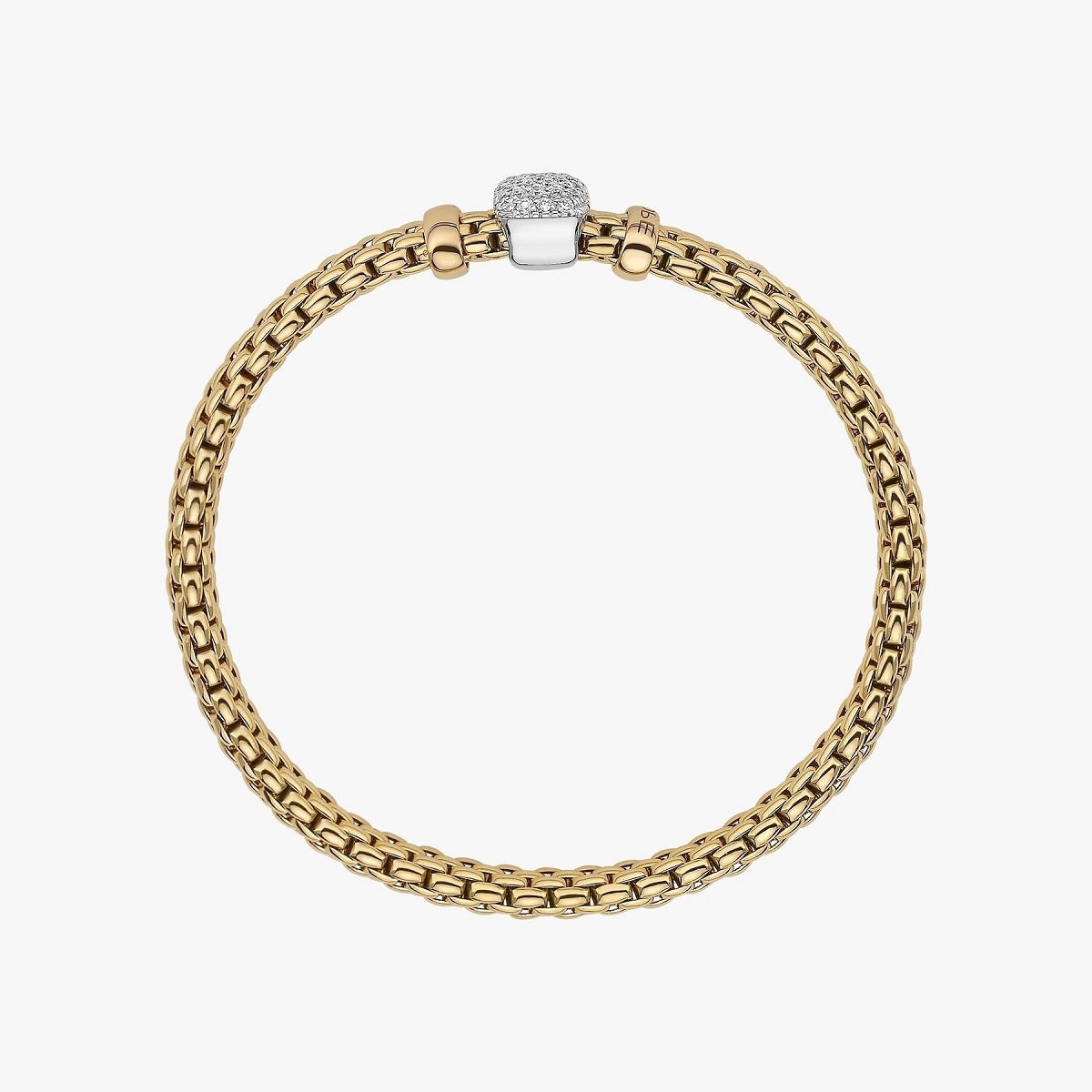 Fope Vendôme 18ct Gold Bracelet with Pave Diamonds