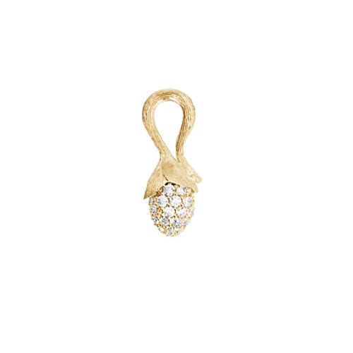 Ole Lynggaard Mini pave Lotus Pendant Sprout