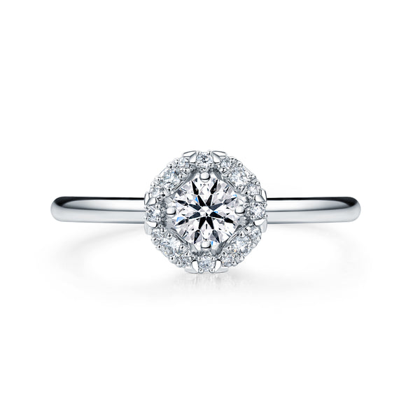 Hearts on fire aerial engagement ring