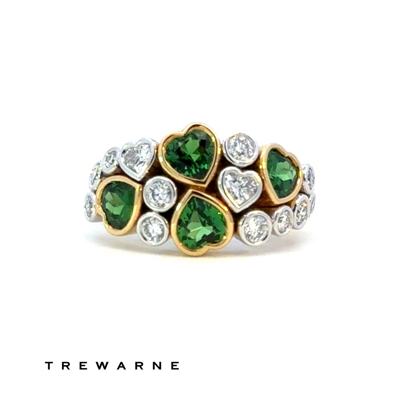 Tsavorite Garnet and Diamond Dress Ring