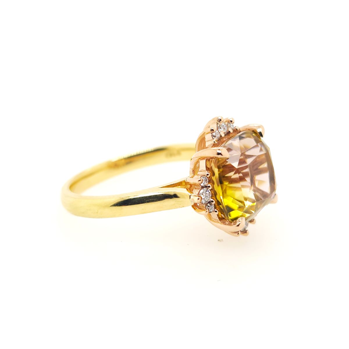 Autumn Tourmaline and Diamond Ring