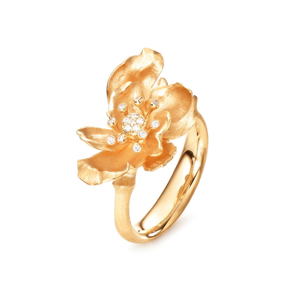 Wild Rose Ring with Diamonds