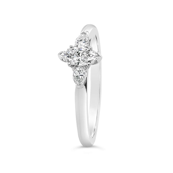Marquise diamond engagement ring melbourne