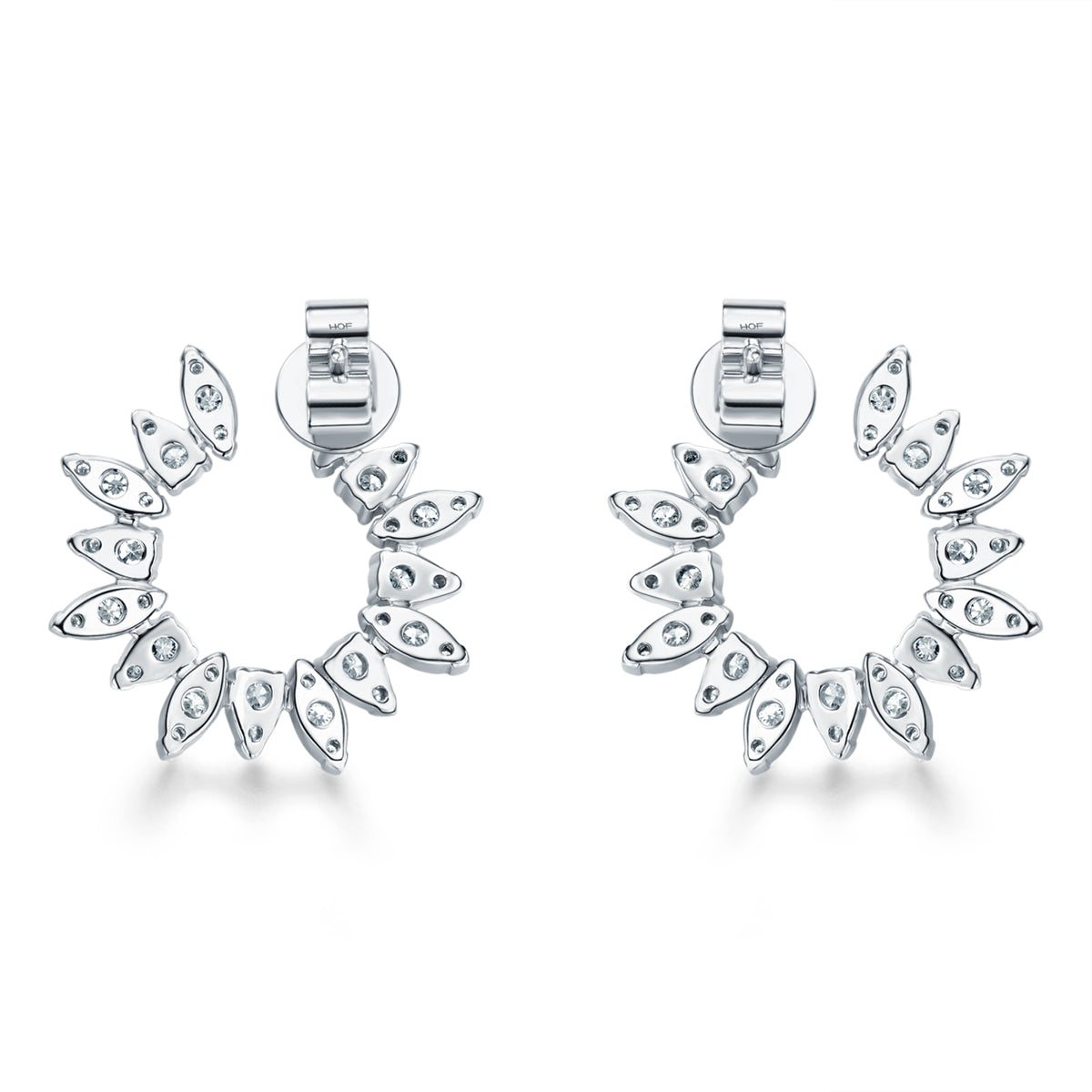 Diamond sunburst earrings small