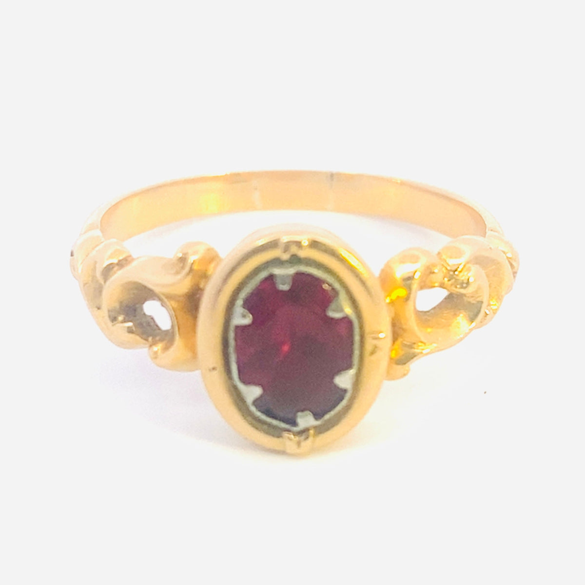 Garnet Dress ring Victorian Era.