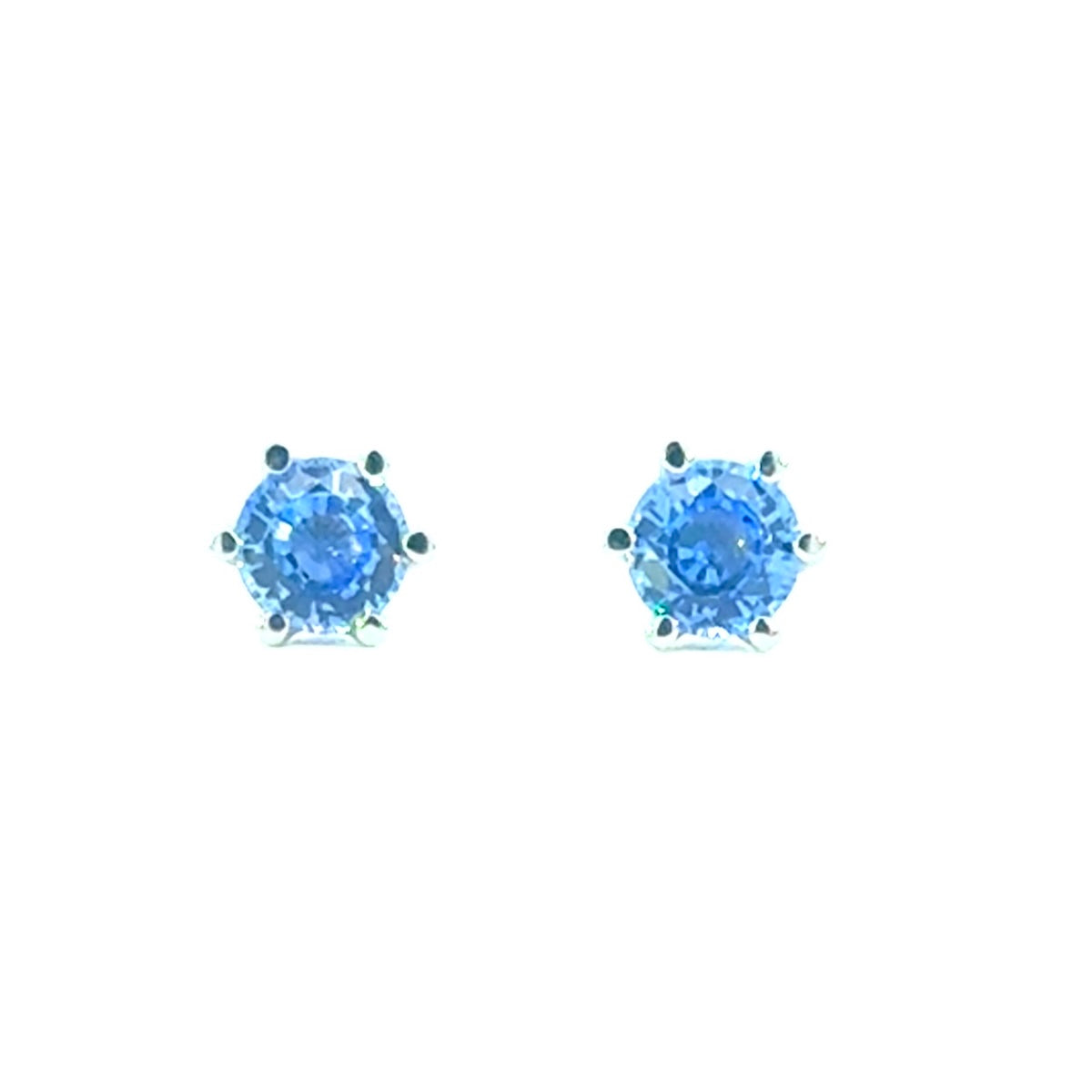 Blue Sapphire Stud Earrings - Artemis design