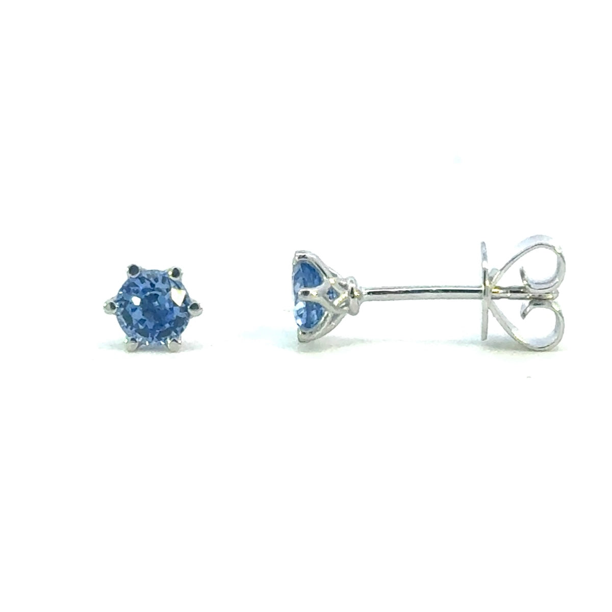 Blue Sapphire Stud Earrings - Artemis design