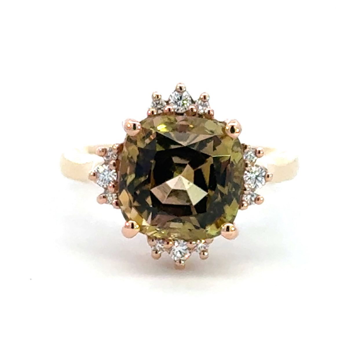 Autumn Tourmaline and Diamond Ring
