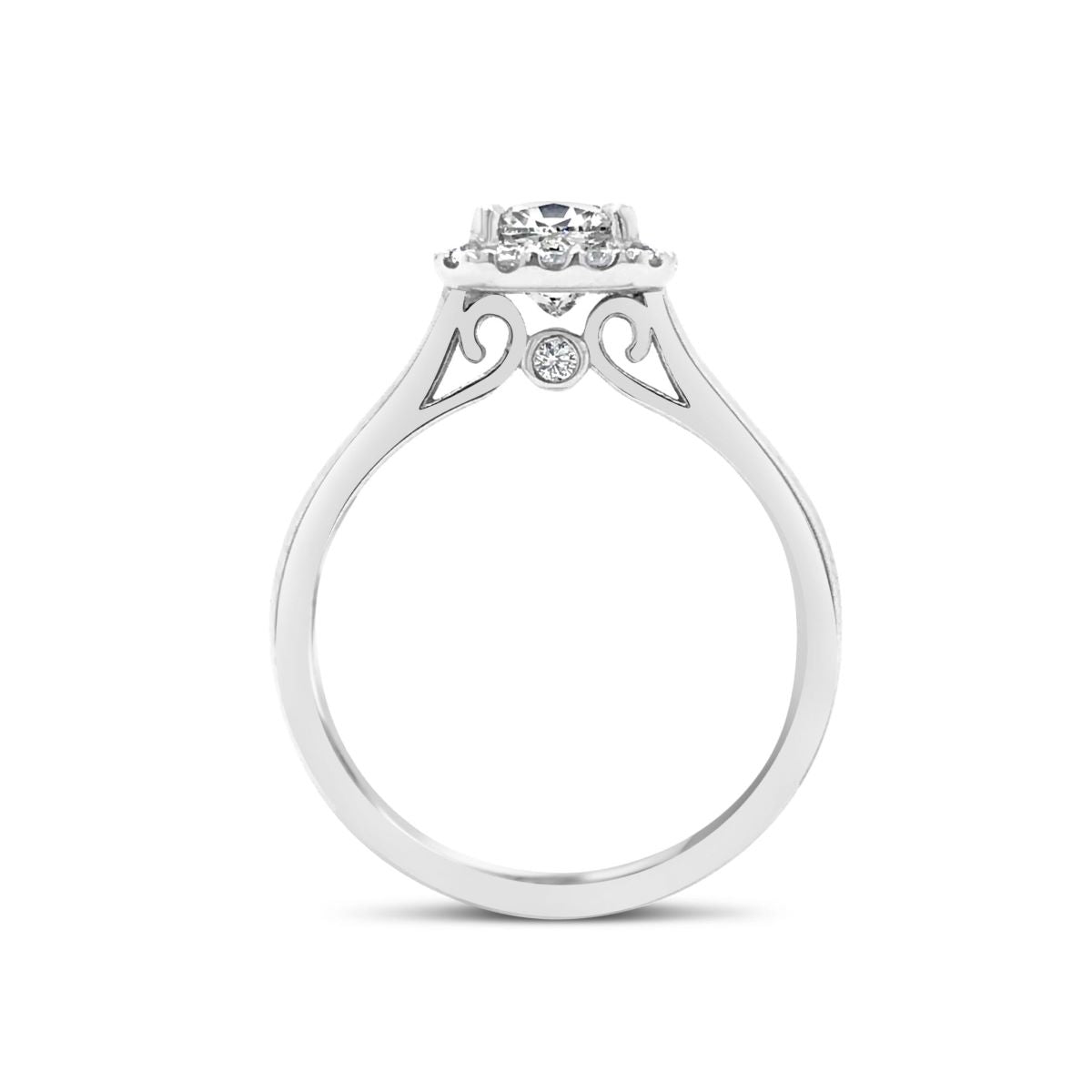 Oval Cut Cathedral Solitaire Engagement Ring - ACB125 Melbourne