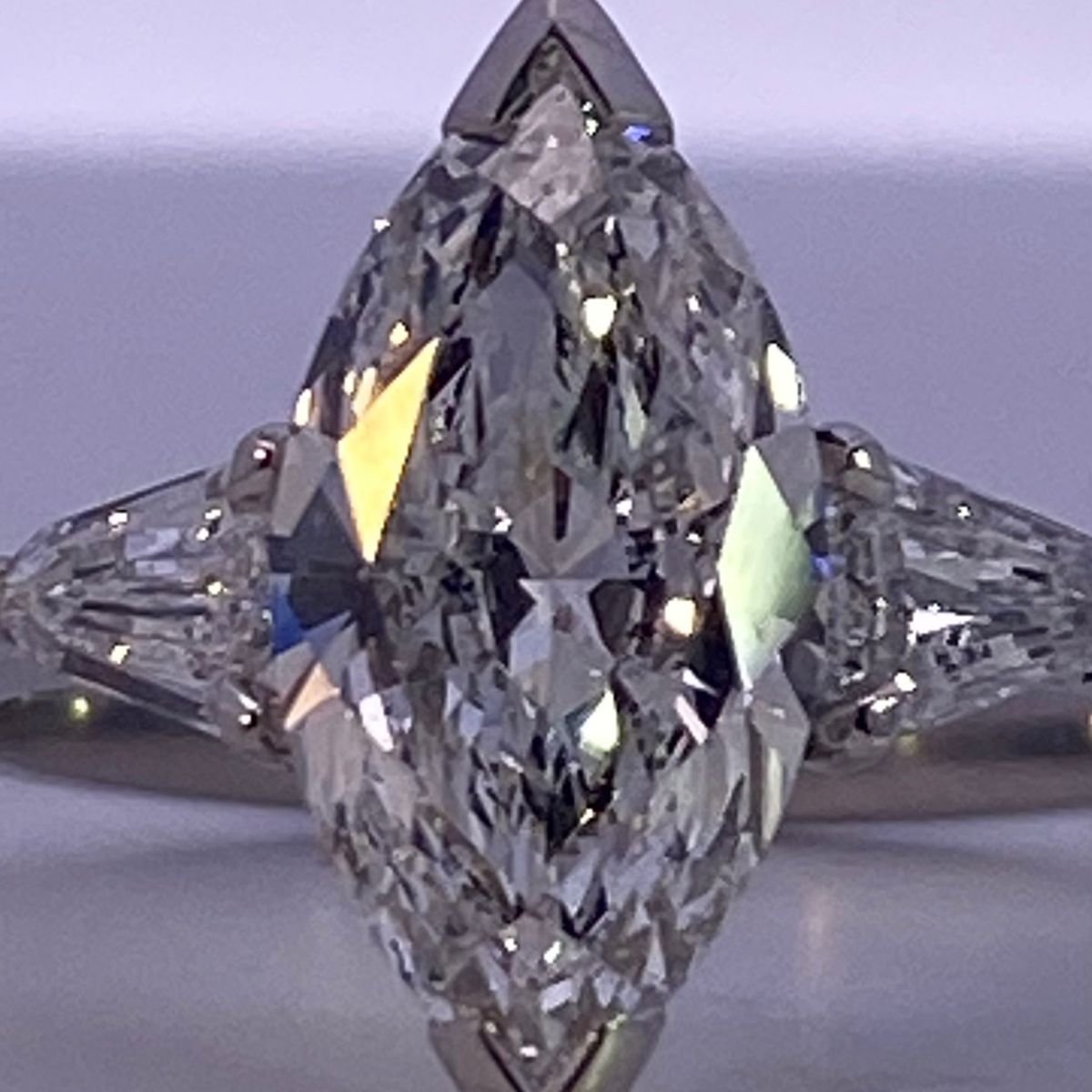Platinum Marquise Diamond Engagement Ring