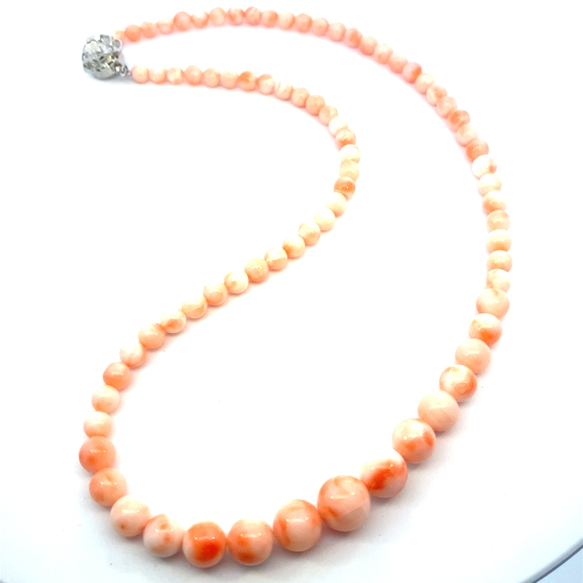 Graduating coral bead necklace