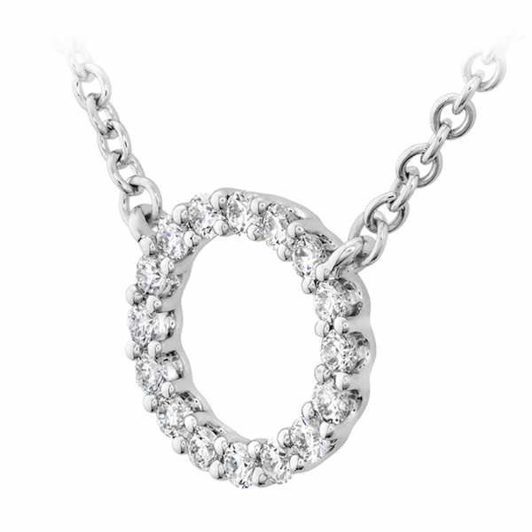 Small diamond circle pendant