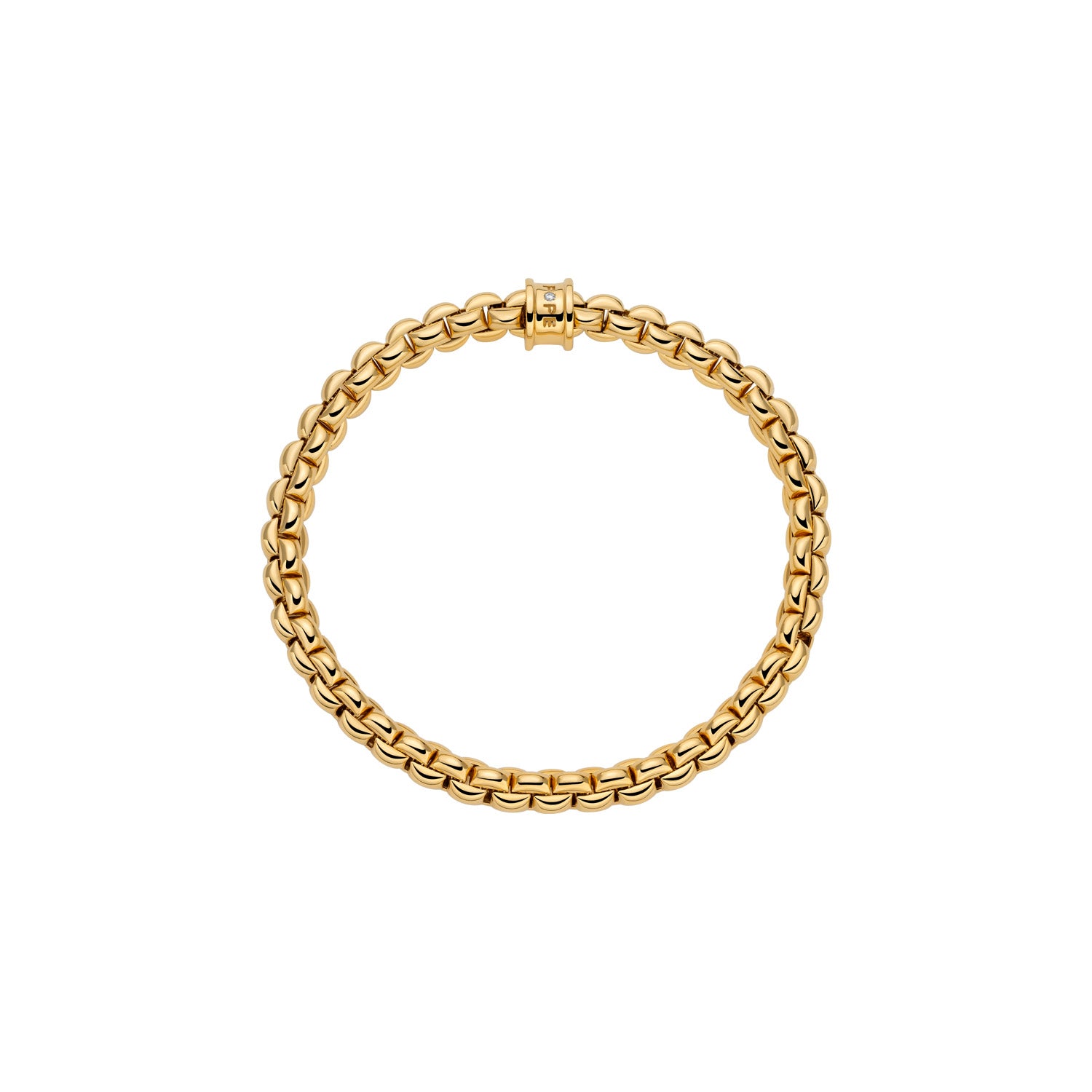 Fope Eka 1 yellow gold bracelet profile 