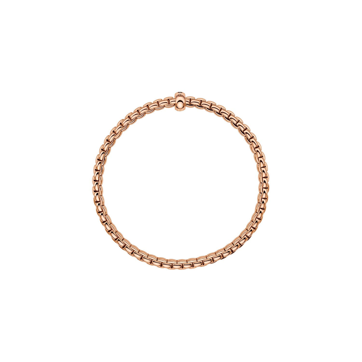 Fope Eka Essentials bracelet in Rose Gold with black diamond profile image
