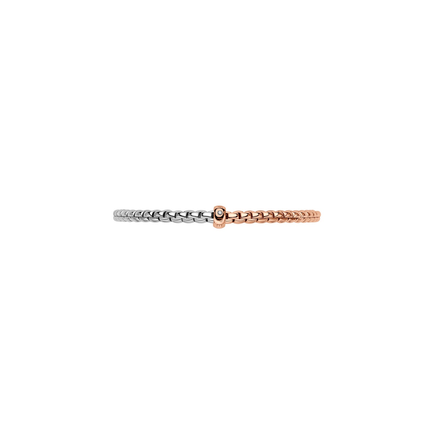 Fope Eka Essentials Bicolour Rose Gold and white gold with white diamond bracelet