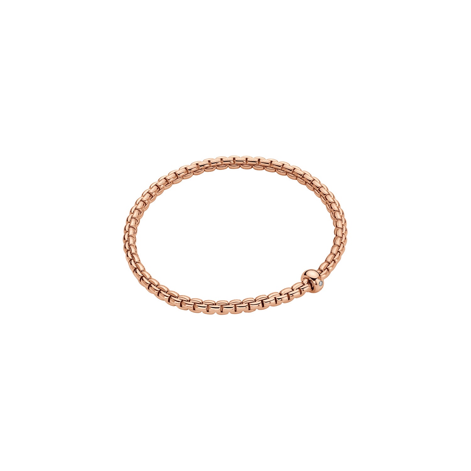 Fope Eka Essentials bracelet in Rose Gold with 0.01pt white diamond