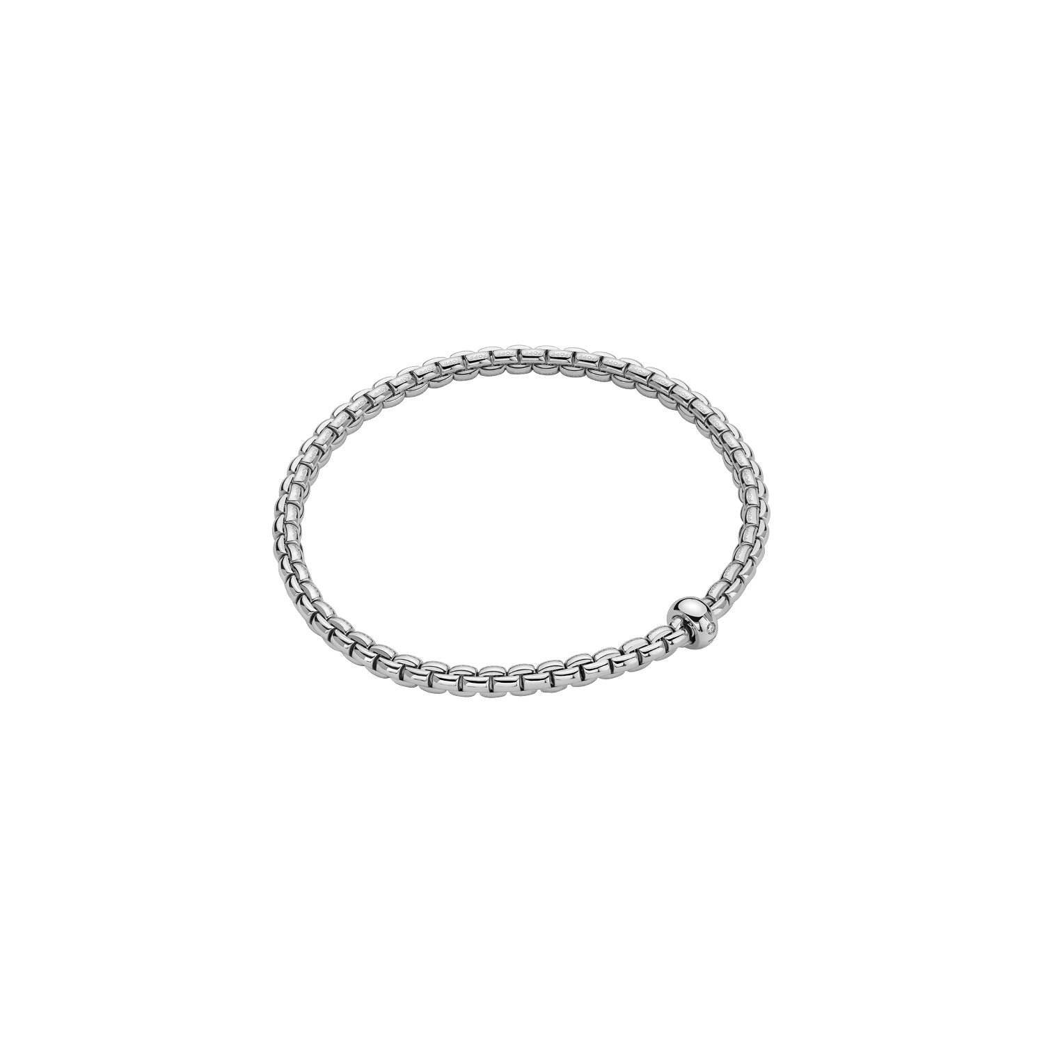 Fope Eka Essentials bracelet White Gold with white diamond
