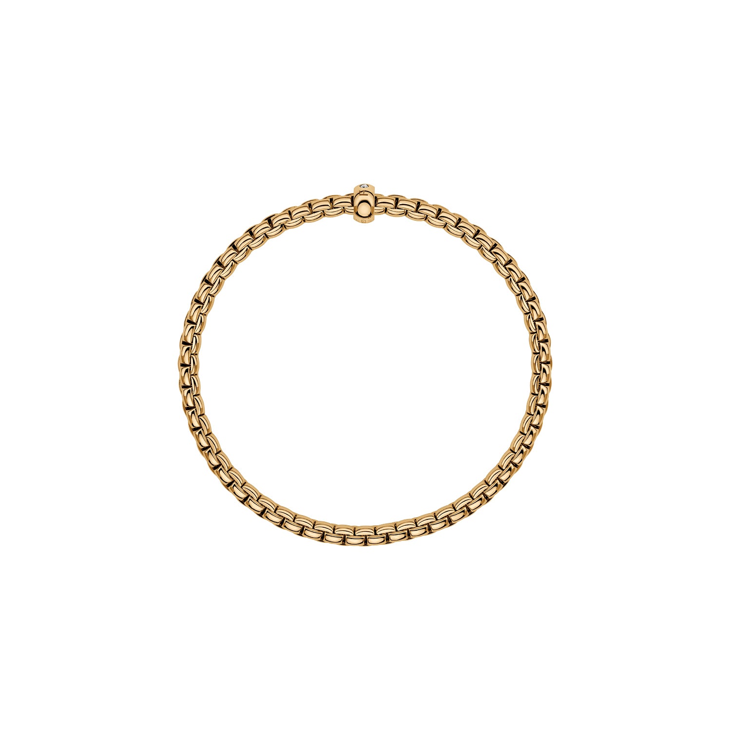 Fope Eka Essentials yellow gold bracelet profile image with white diamond
