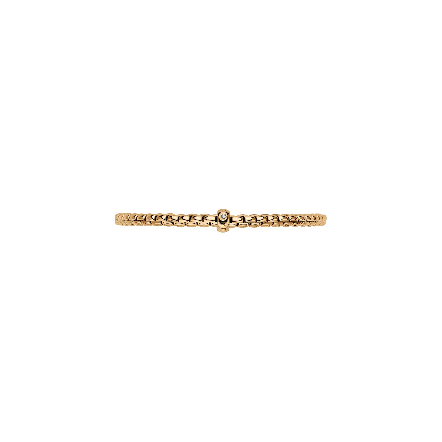 Fope Eka Essentials bracelet in yellow gold and white diamond