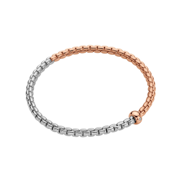 Fope Eka 2tone bracelet Rose and White gold