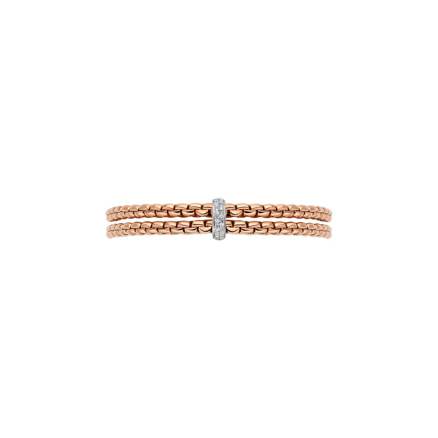 Fope Eka double row bracelet in rose gold