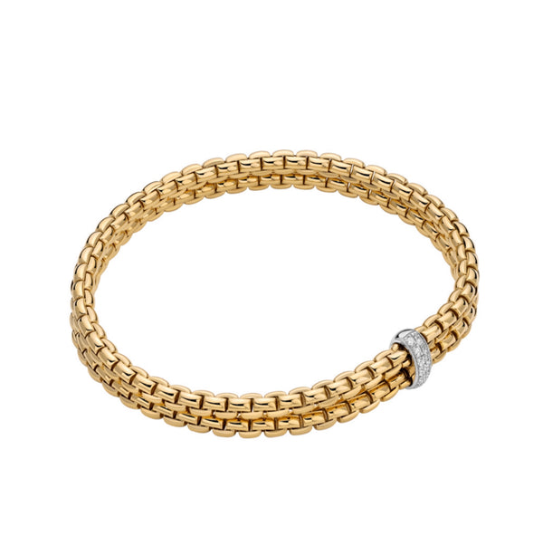 FOPE EKA Size 1 Double Row Bracelet Pave Diamond