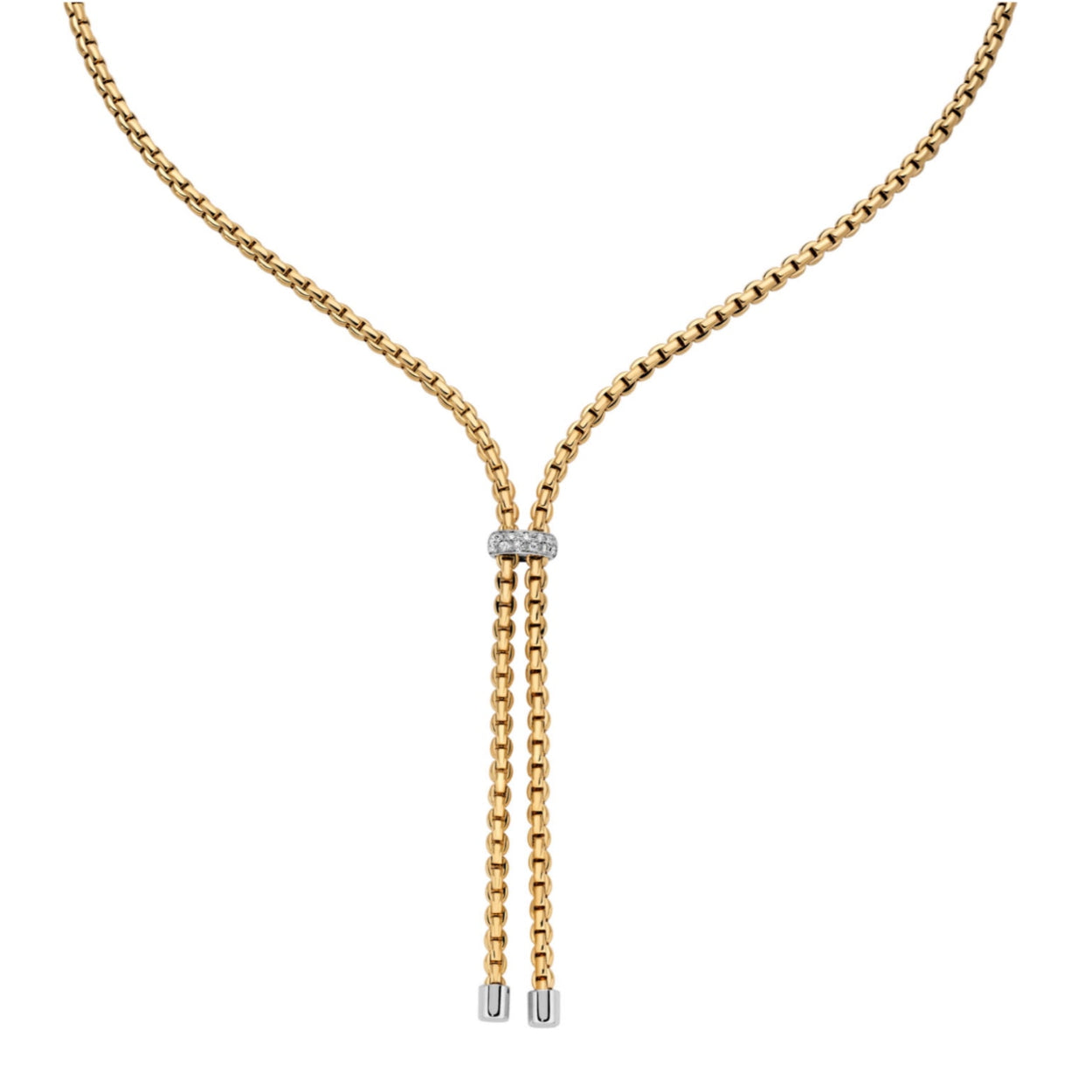 FOPE EKA Lariat Diamond Necklace 18ct Yellow Gold
