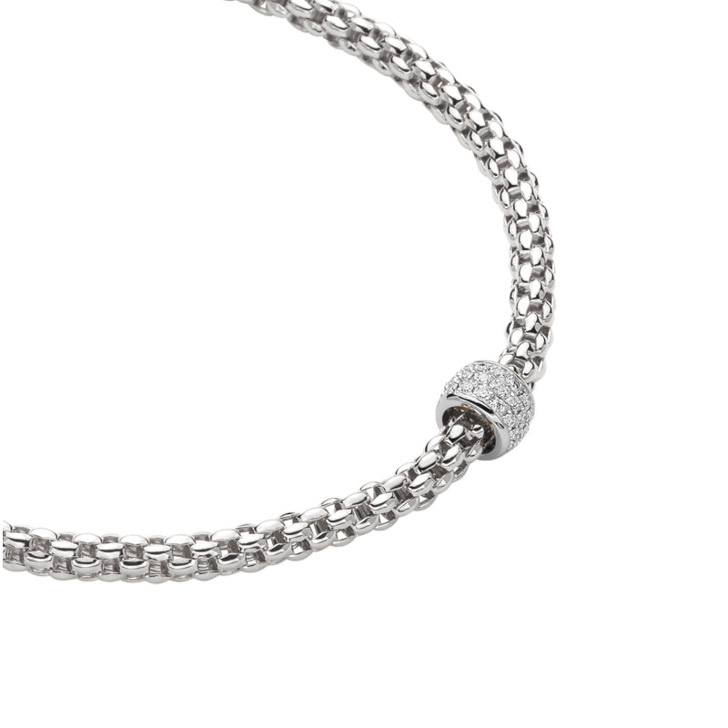 FOPE SOLO Necklace 18ct White Gold Diamond rondel trewarne melbourne italian