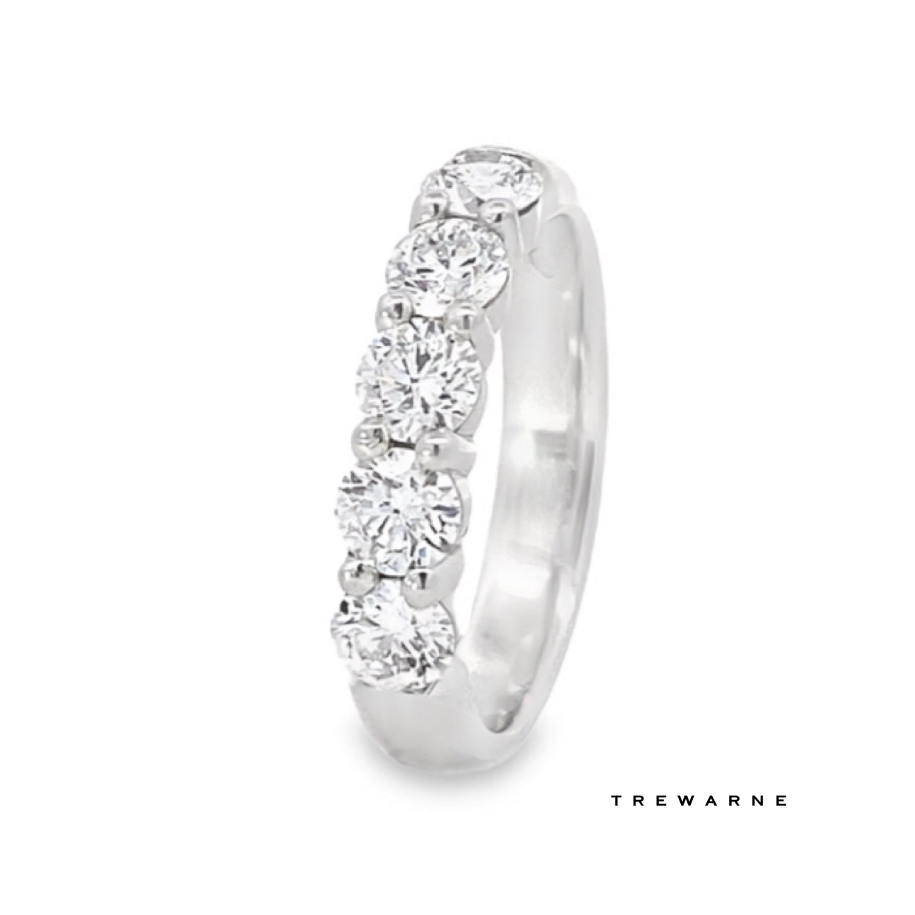 Five Diamond Ring in Platinum