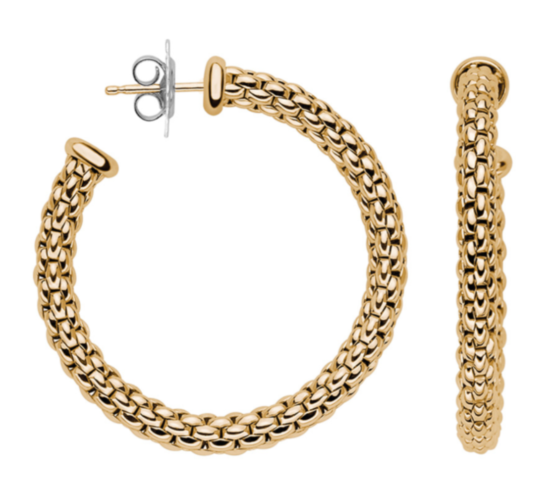 Fope 18ct gold hoops essential collection