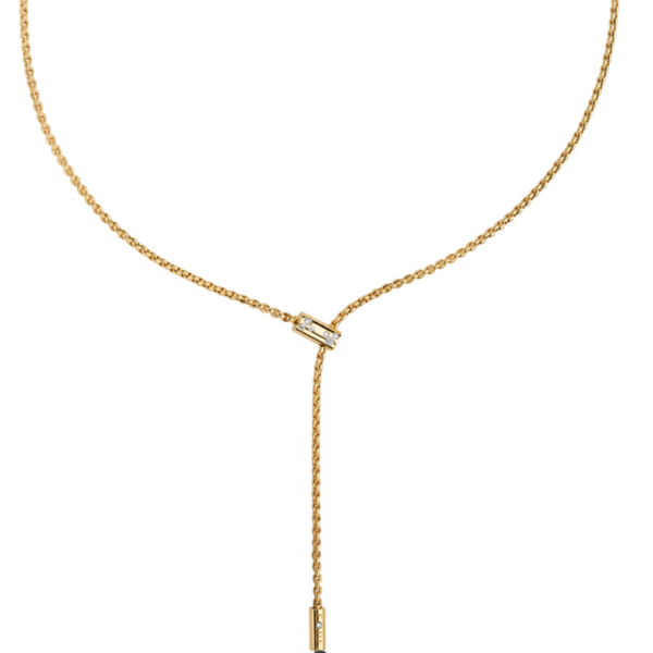 18ct gold Fope Aria lariat with diamonds