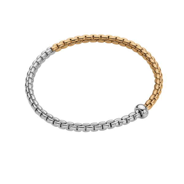 Yellow and White gold Eka tiny bracelet