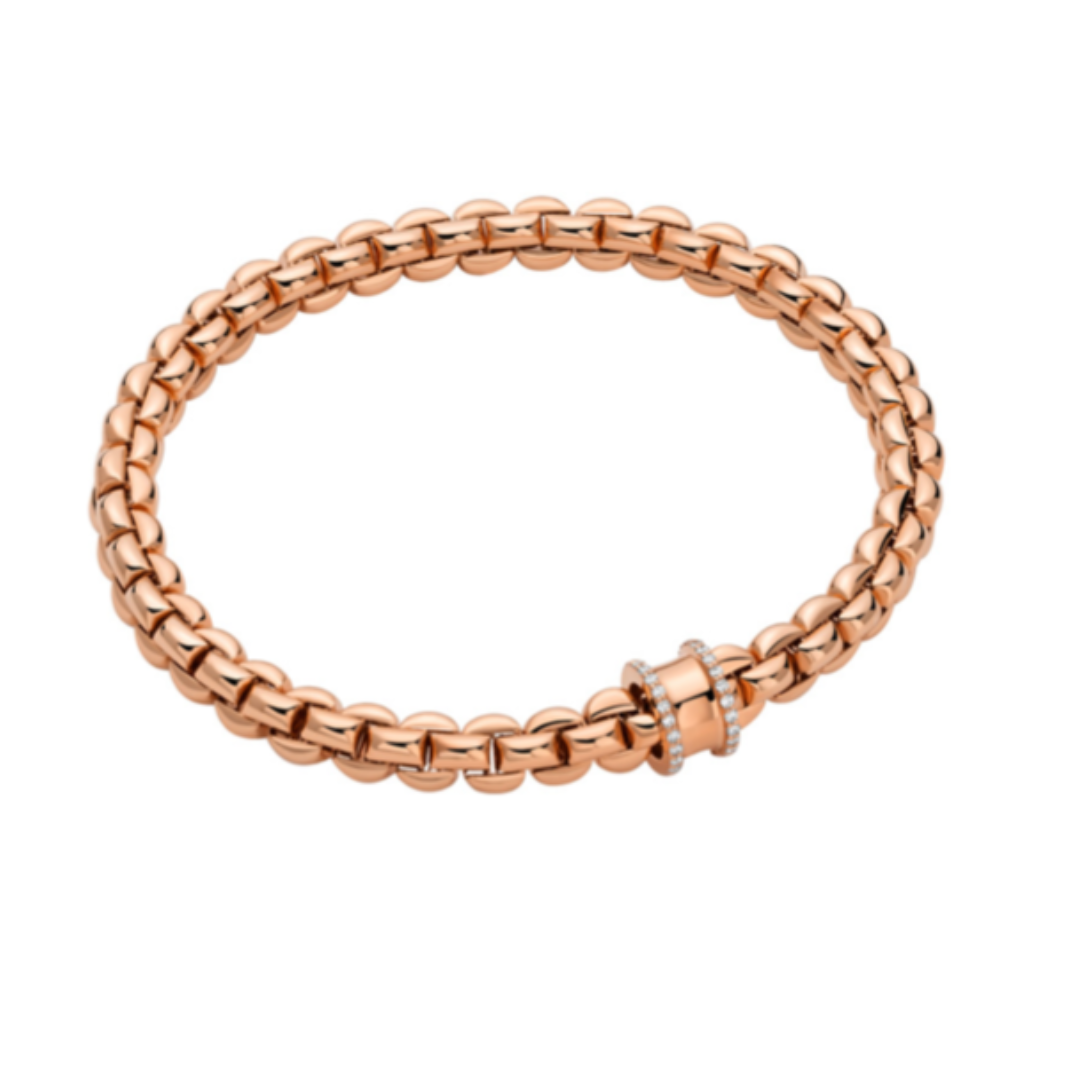 Fope Eka with concave rondel diamond set