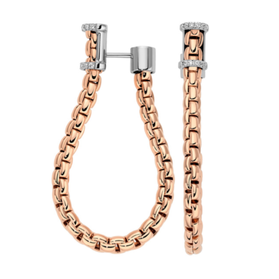 18ct rose gold eka Fope earrings