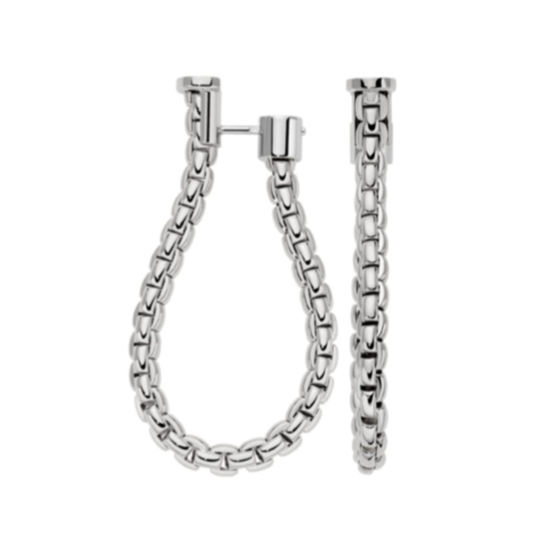 18ct white gold Fope essentials hoop earrings