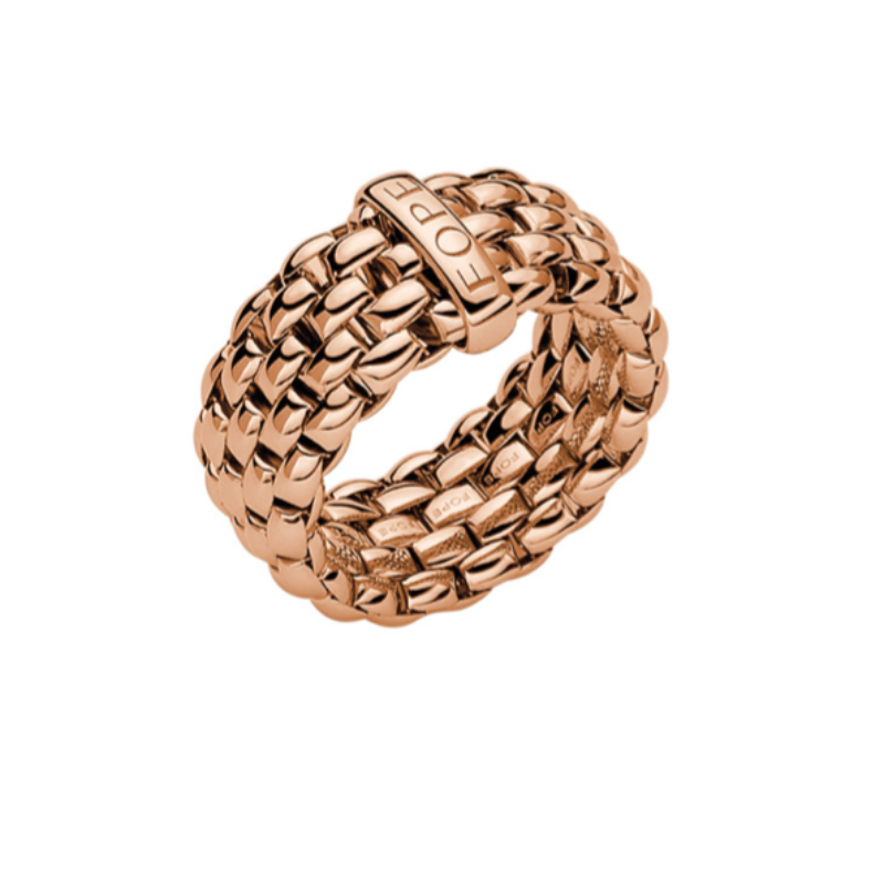 Fope Panorama Rose gold flex it ring