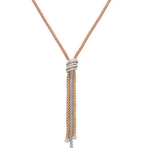 Fope solo 3tone diamond necklace