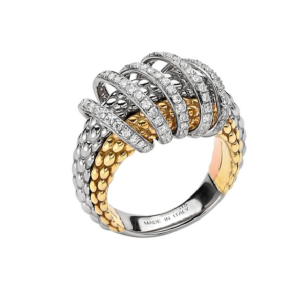 Fope Solo 3tone diamond dress ring