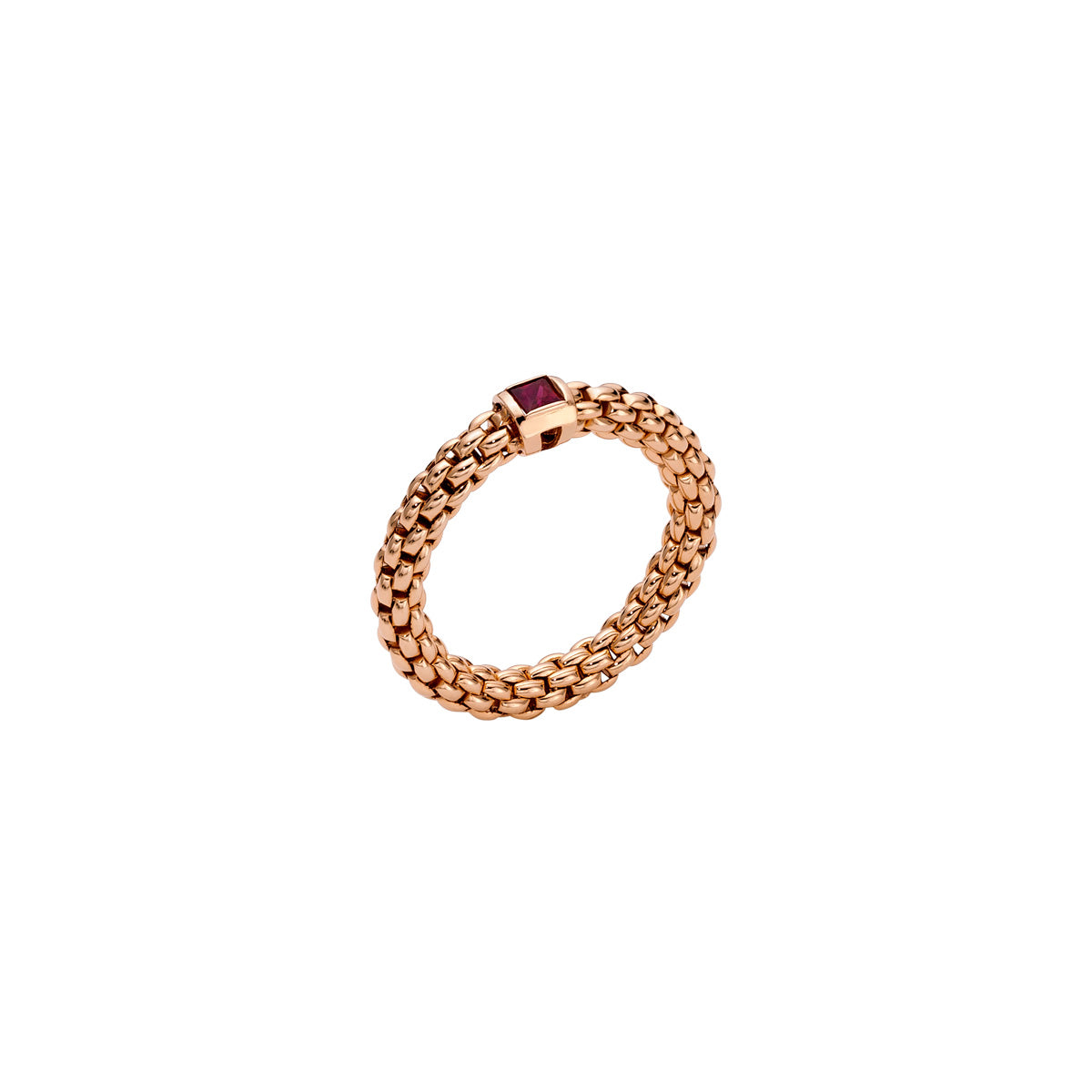 Fope Souls Flex'it Ring in rose gold with ruby
