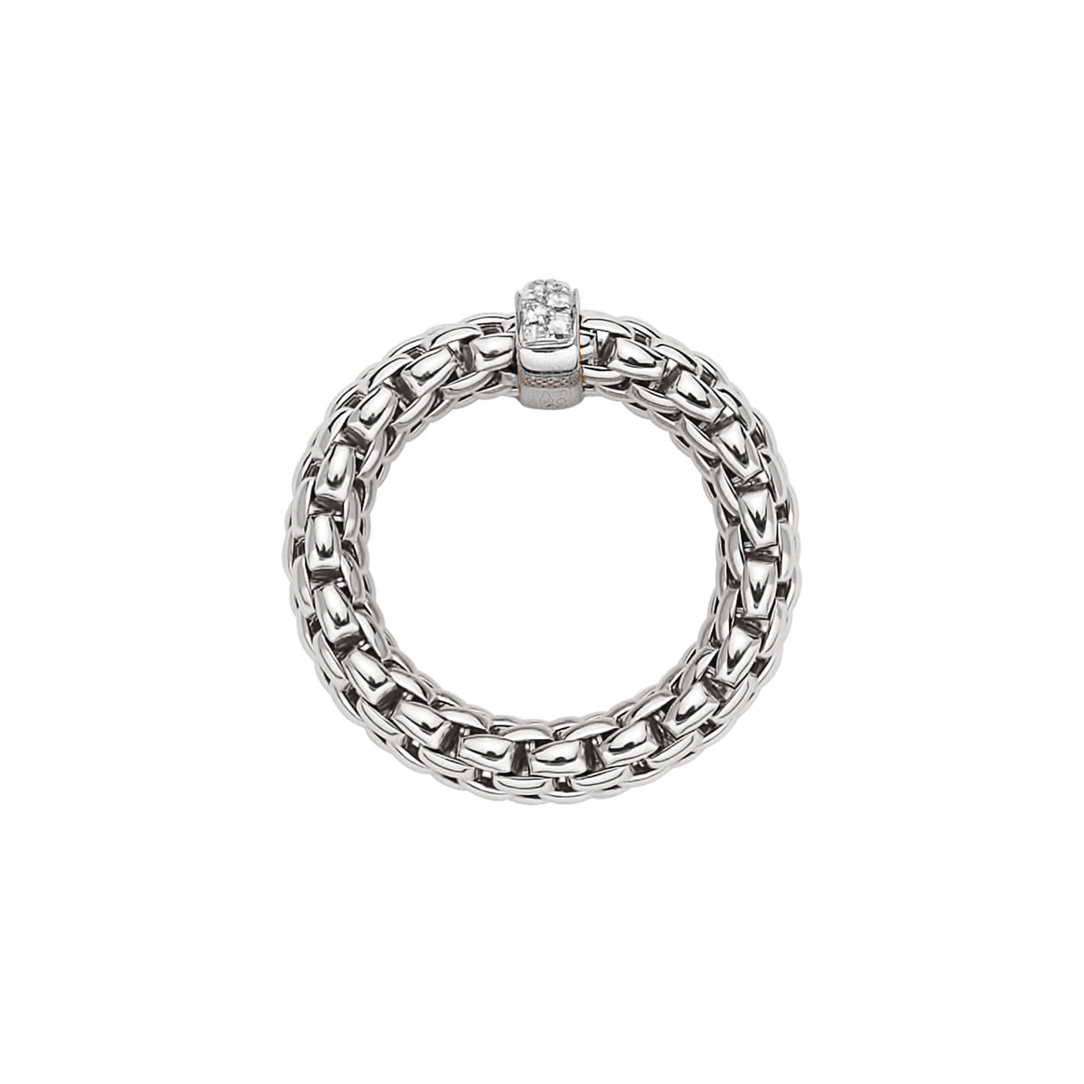 Fope Vendome Ring in White Gold profile view