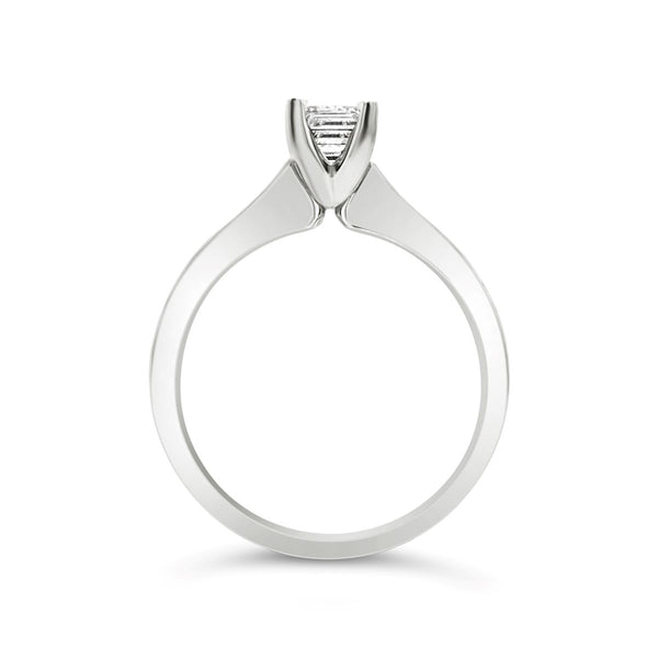 Square Emerald cut diamond engagement ring melbourne