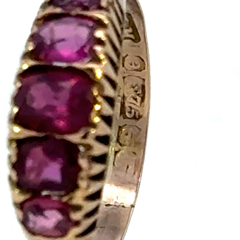 Rhodalite Garnet Ring - Antique
