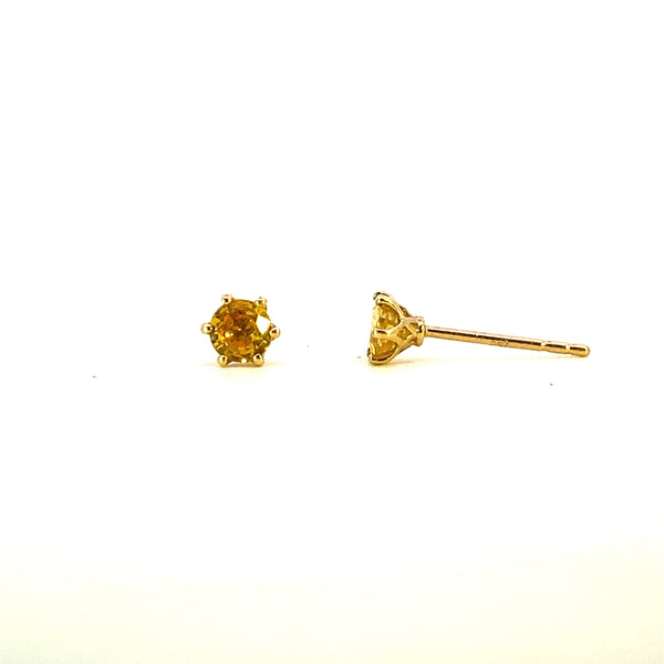 Yellow / Golden sapphire stud earrings
