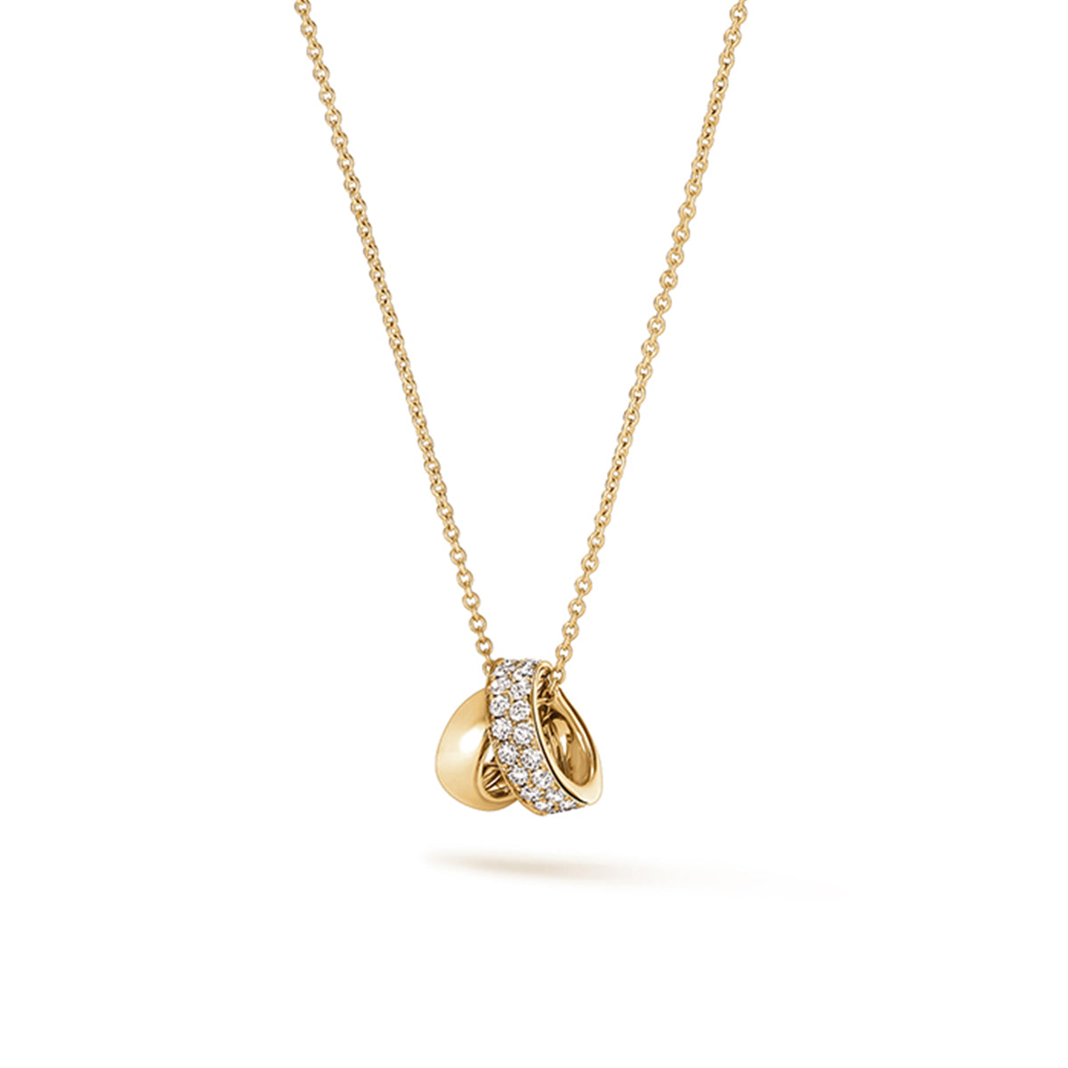 Inside/ Out multi wear rondel diamond pendant necklace