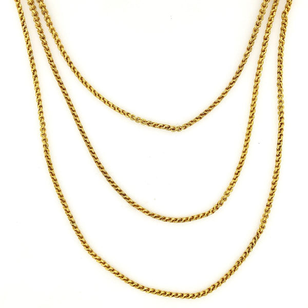 vintage gold guard necklace