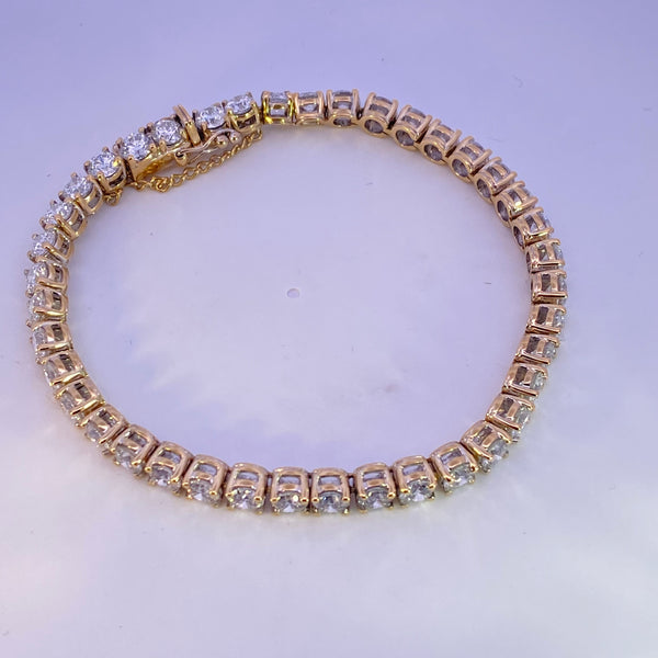 18ct Vintage Diamond Tennis Bracelet