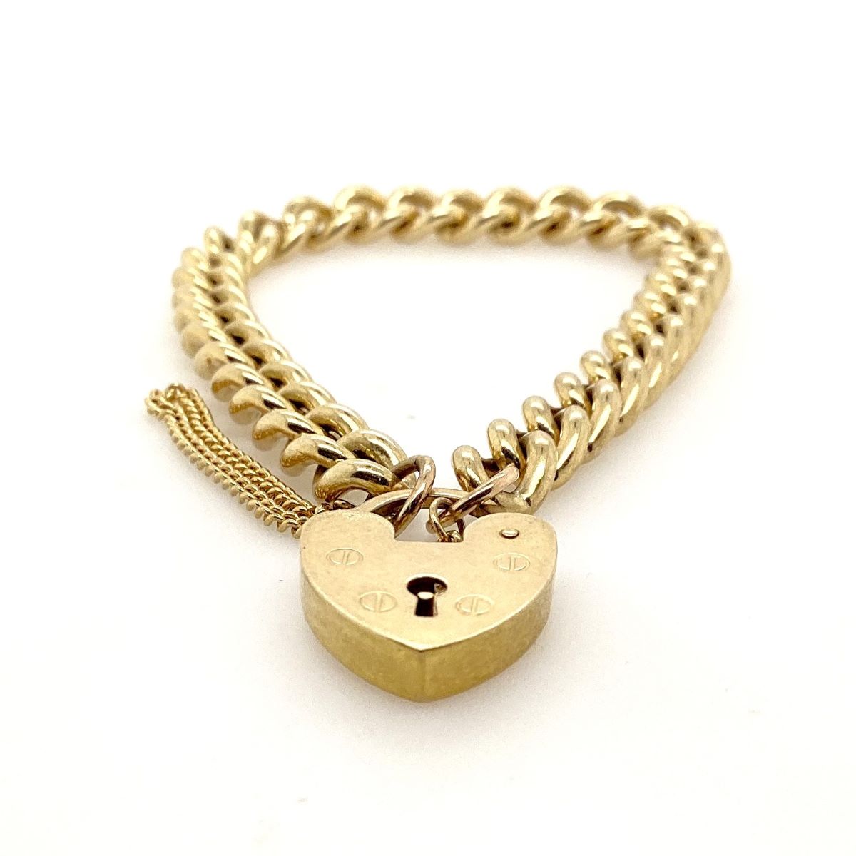 9ct Yellow Gold Vintage Padlock Bracelet