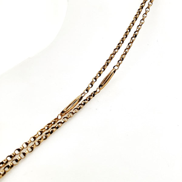 Antique 9ct Rose Gold Guard Chain